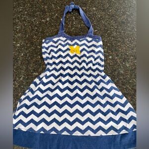 University of Michigan fan girls halter summer sun dress